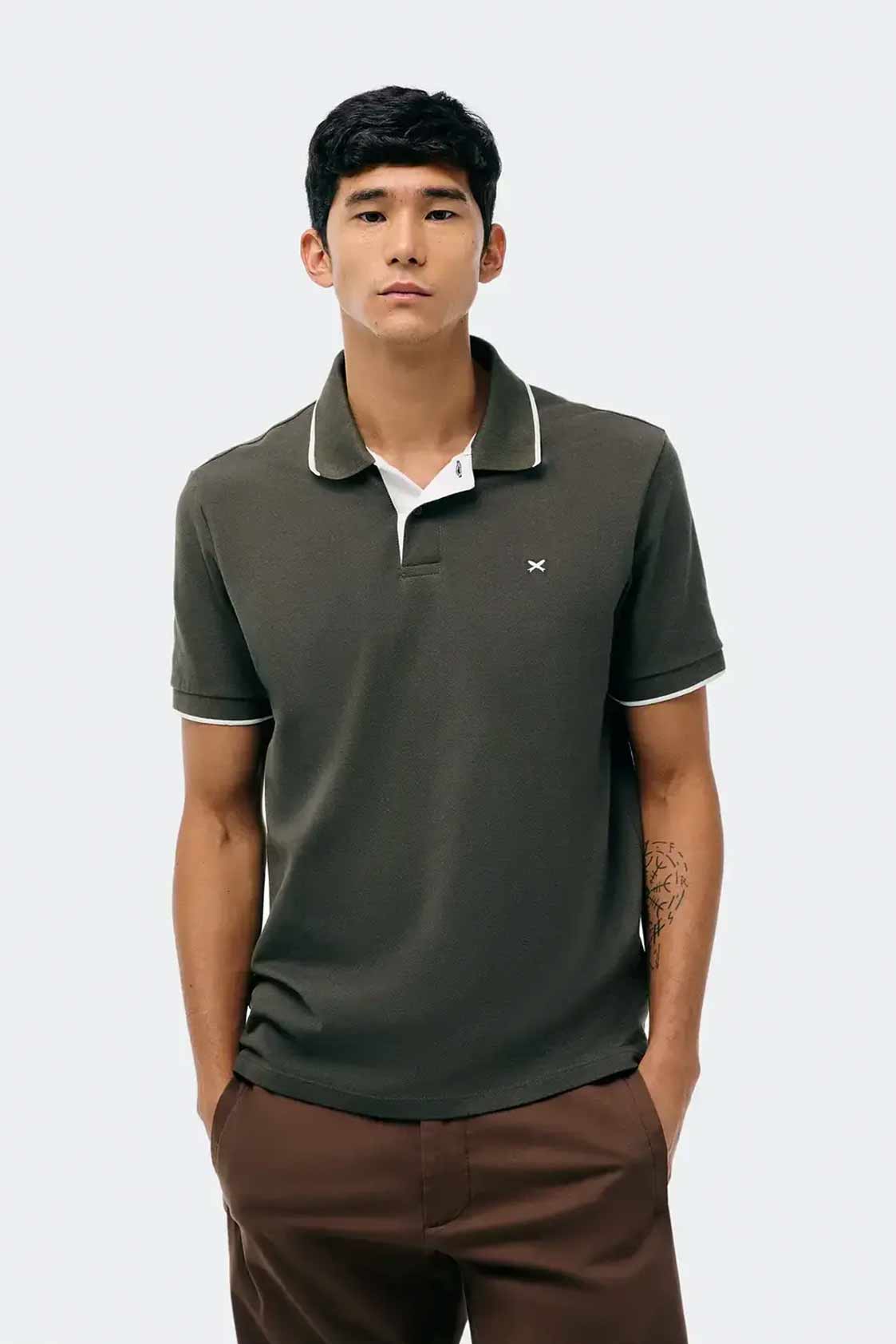 Remera Hering Polo Pique - Verde