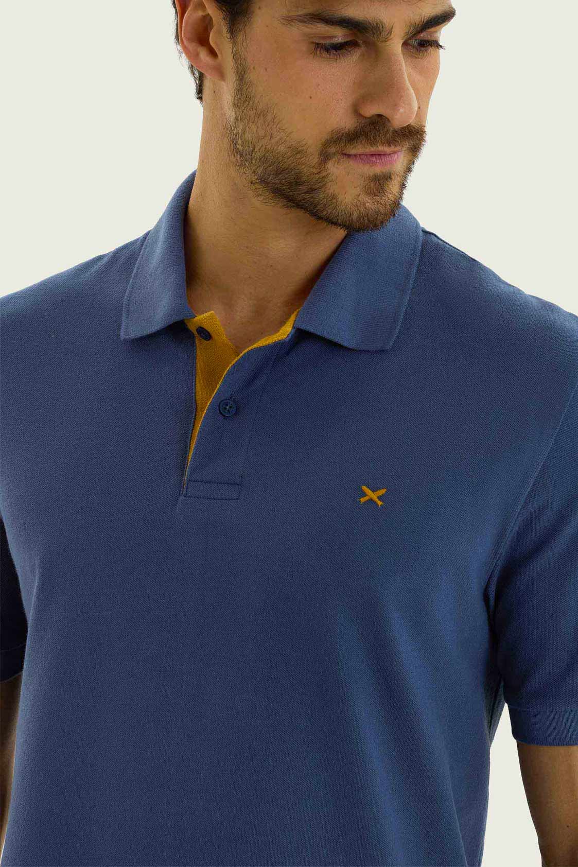 Remera Hering Polo Pique - Azul