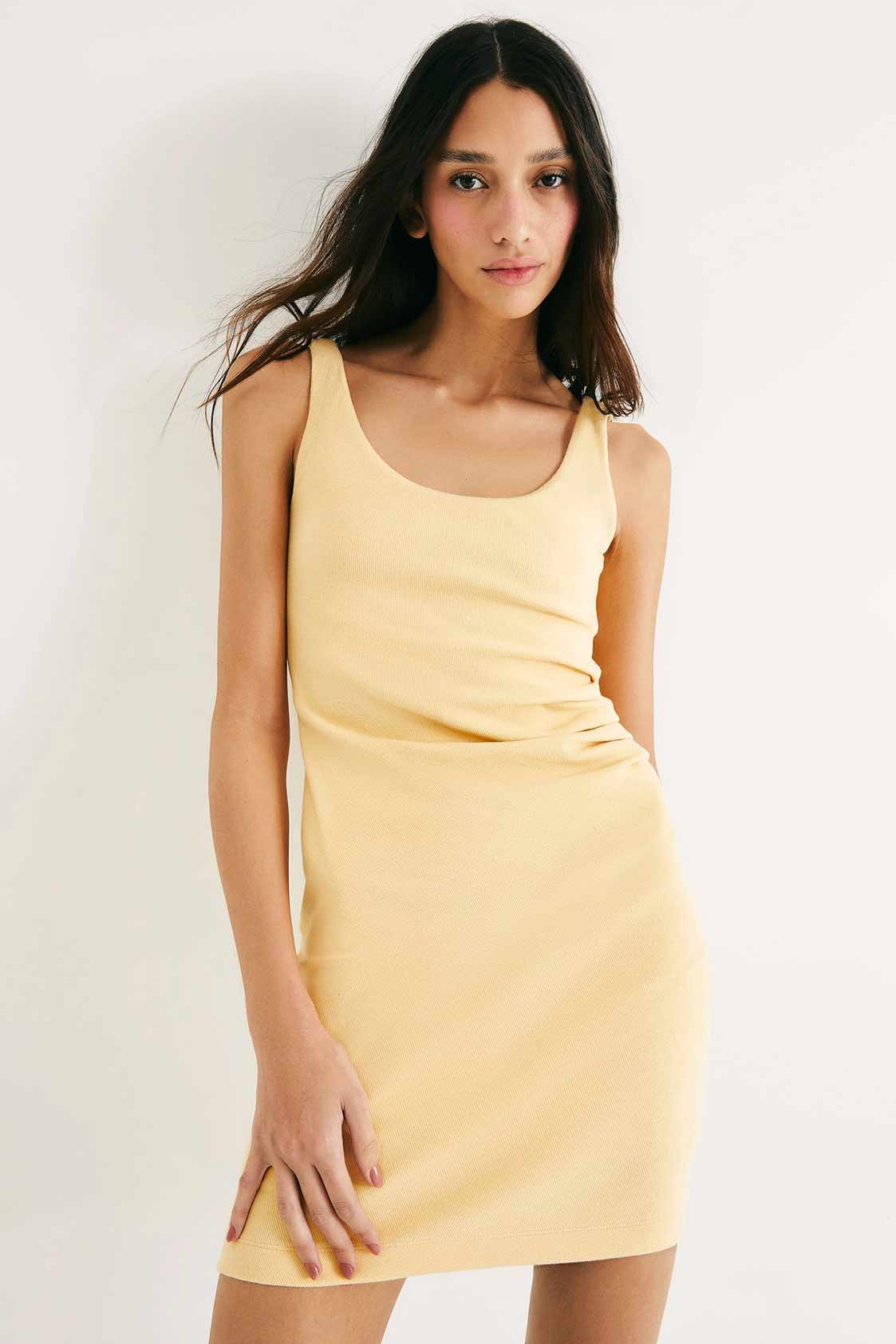 Vestido Hering En Ribana - Amarillo