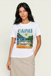 Remera Hering Estampa Capri - Blanco