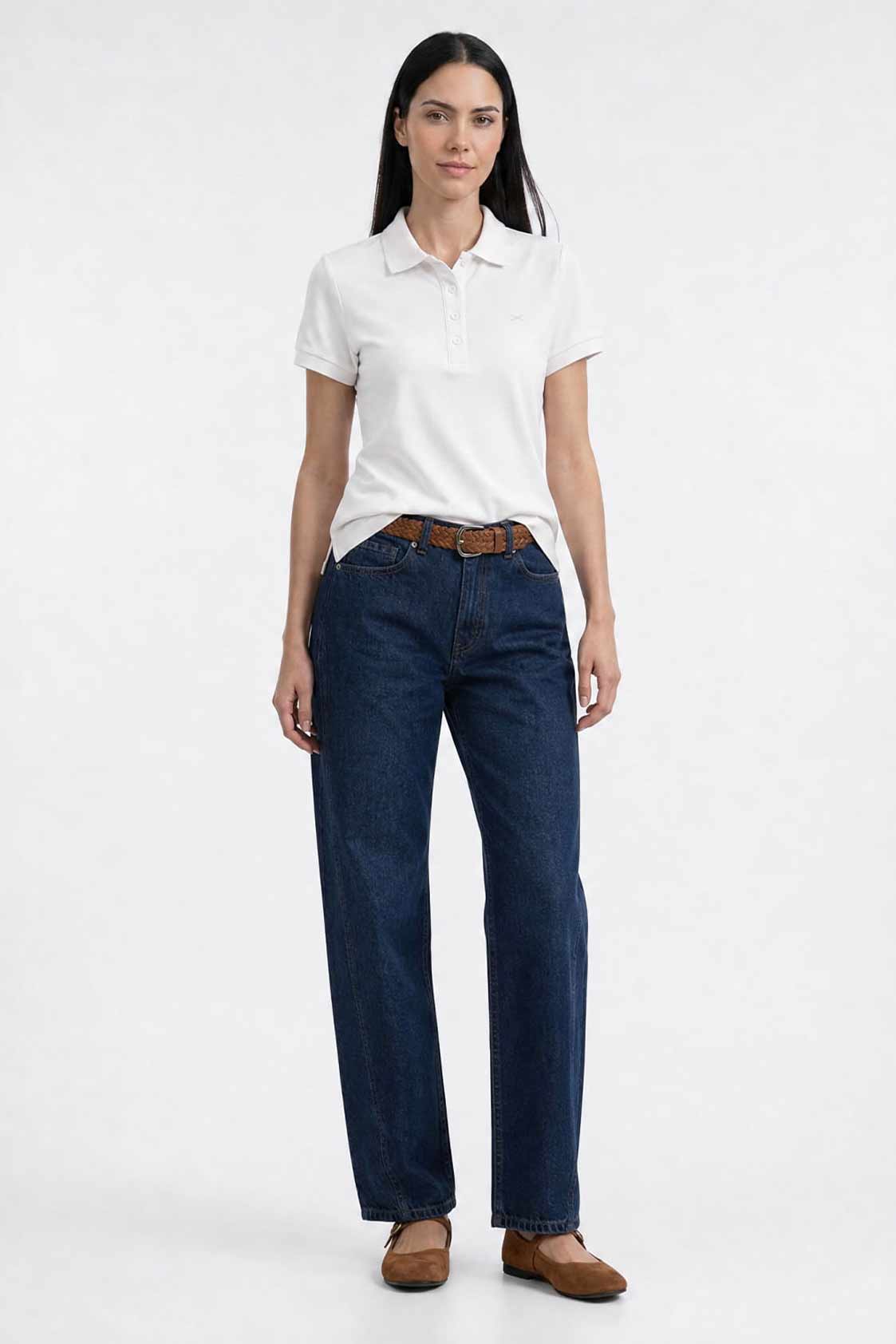 Remera Piquet con cuello Hering - Off white