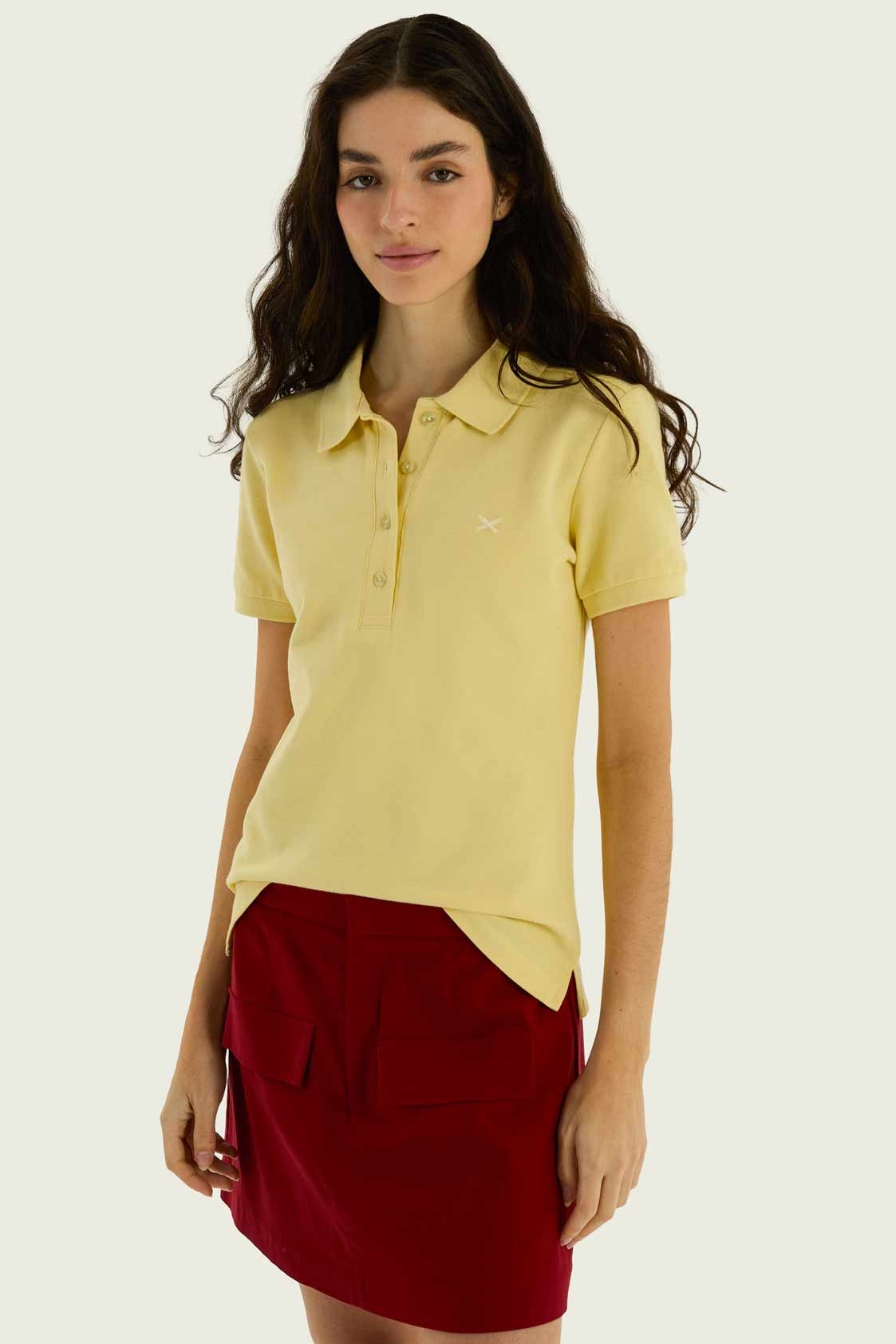 Remera Piquet con cuello Hering - Amarillo