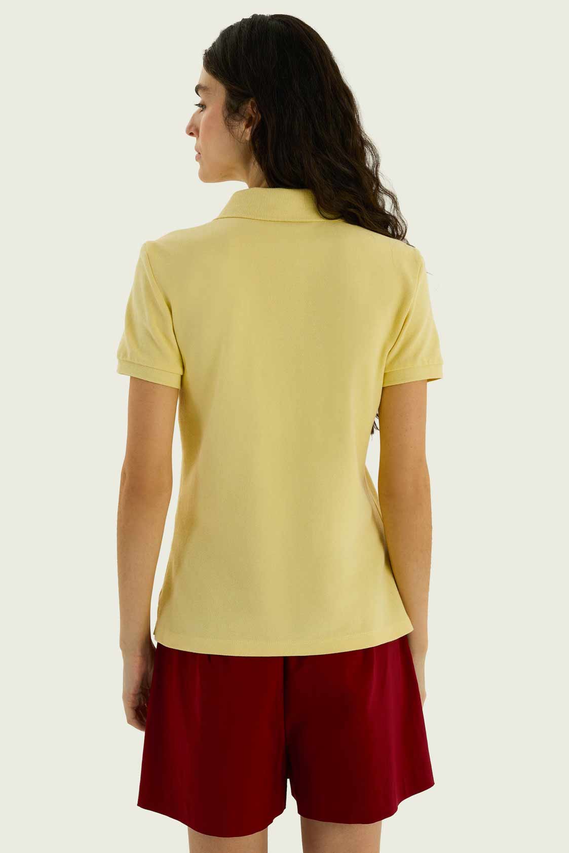 Remera Piquet con cuello Hering - Amarillo