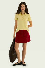 Remera Piquet con cuello Hering - Amarillo