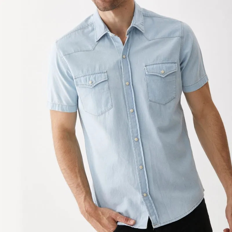 Camisa Airborn – Manga Corta Denim