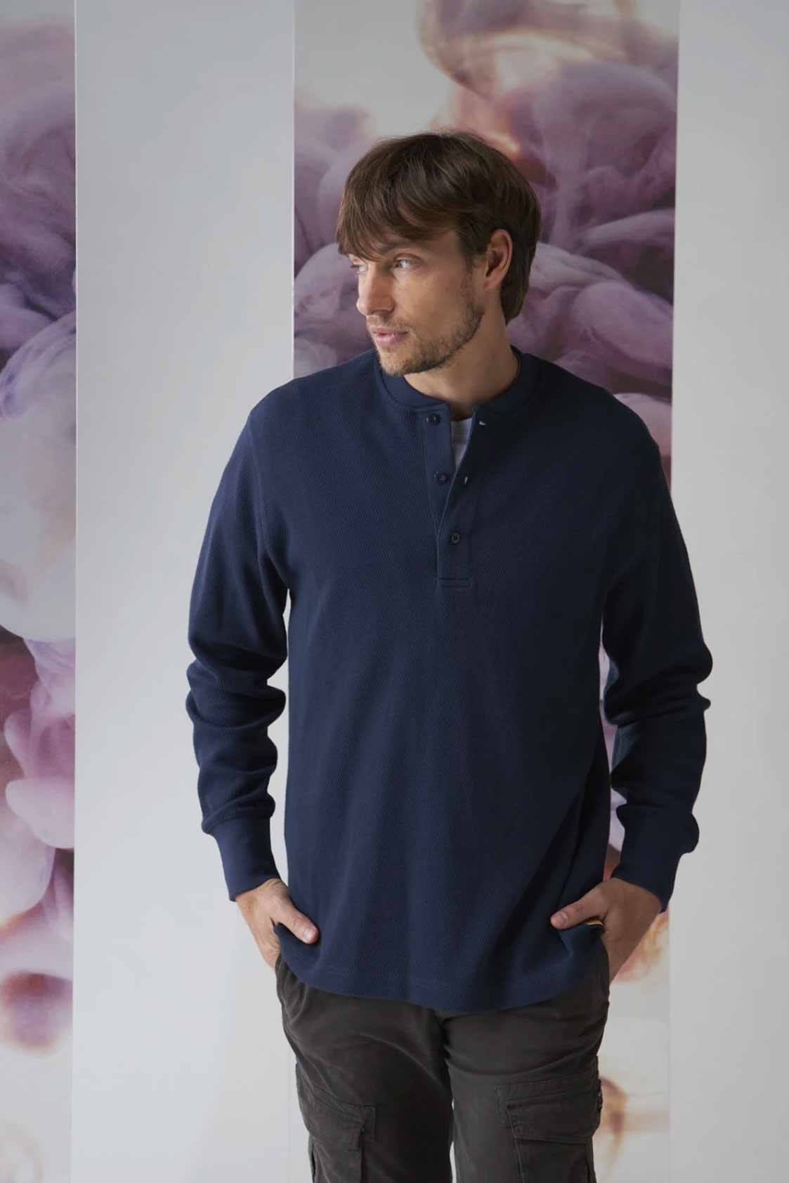 Fleece Burdeos - Marino