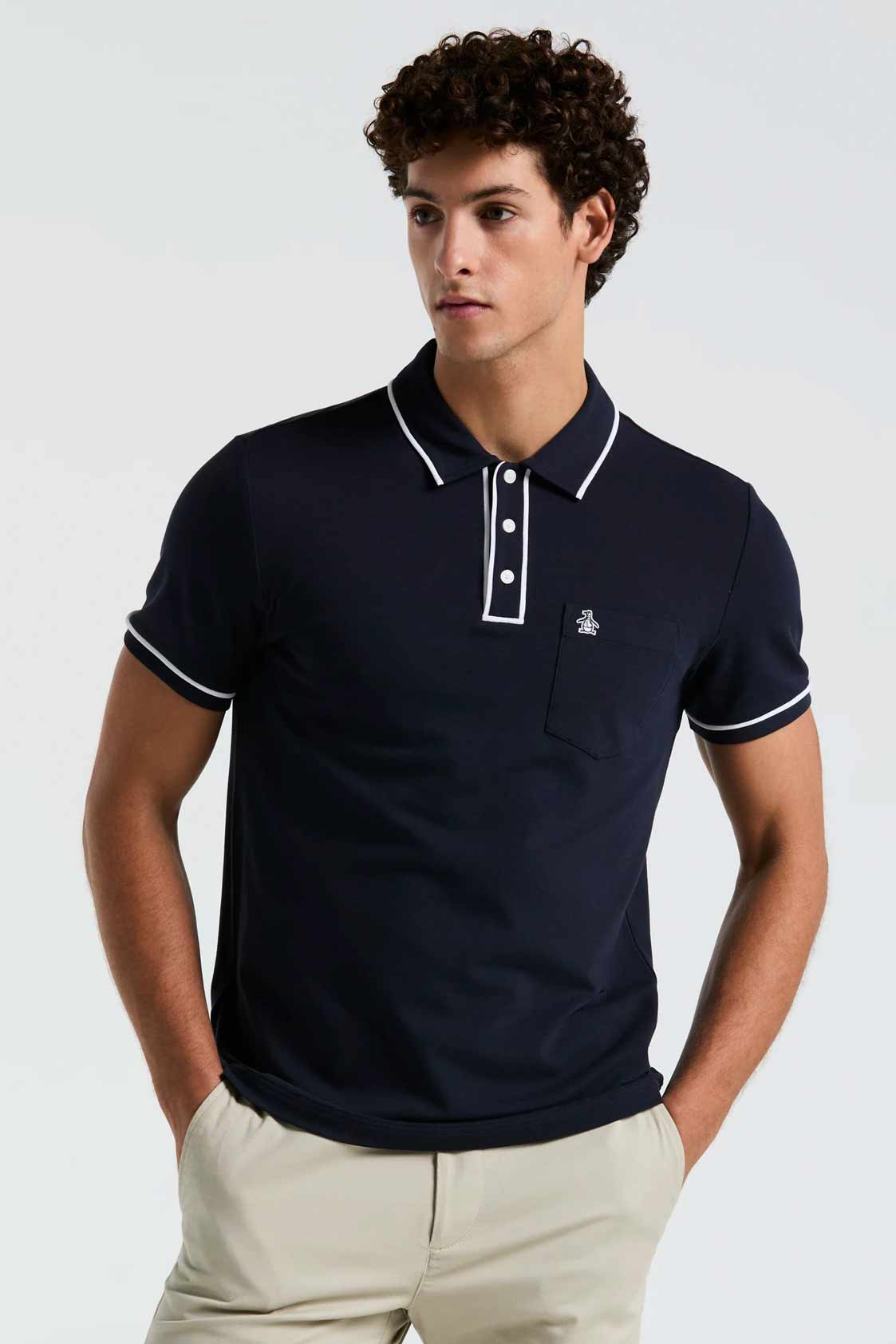 Remera Piqué Penguin Dark Sapphire