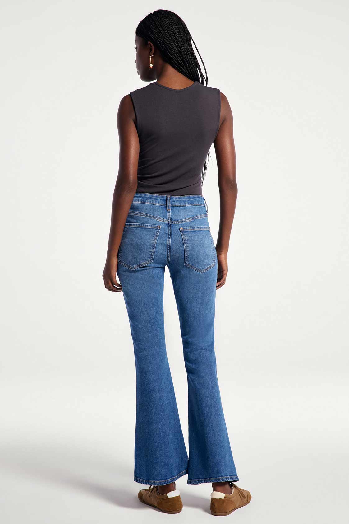 Jean Hering Básico Cintura Media Flare Petit - Azul
