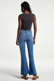 Jean Hering Básico Cintura Media Flare Petit - Azul