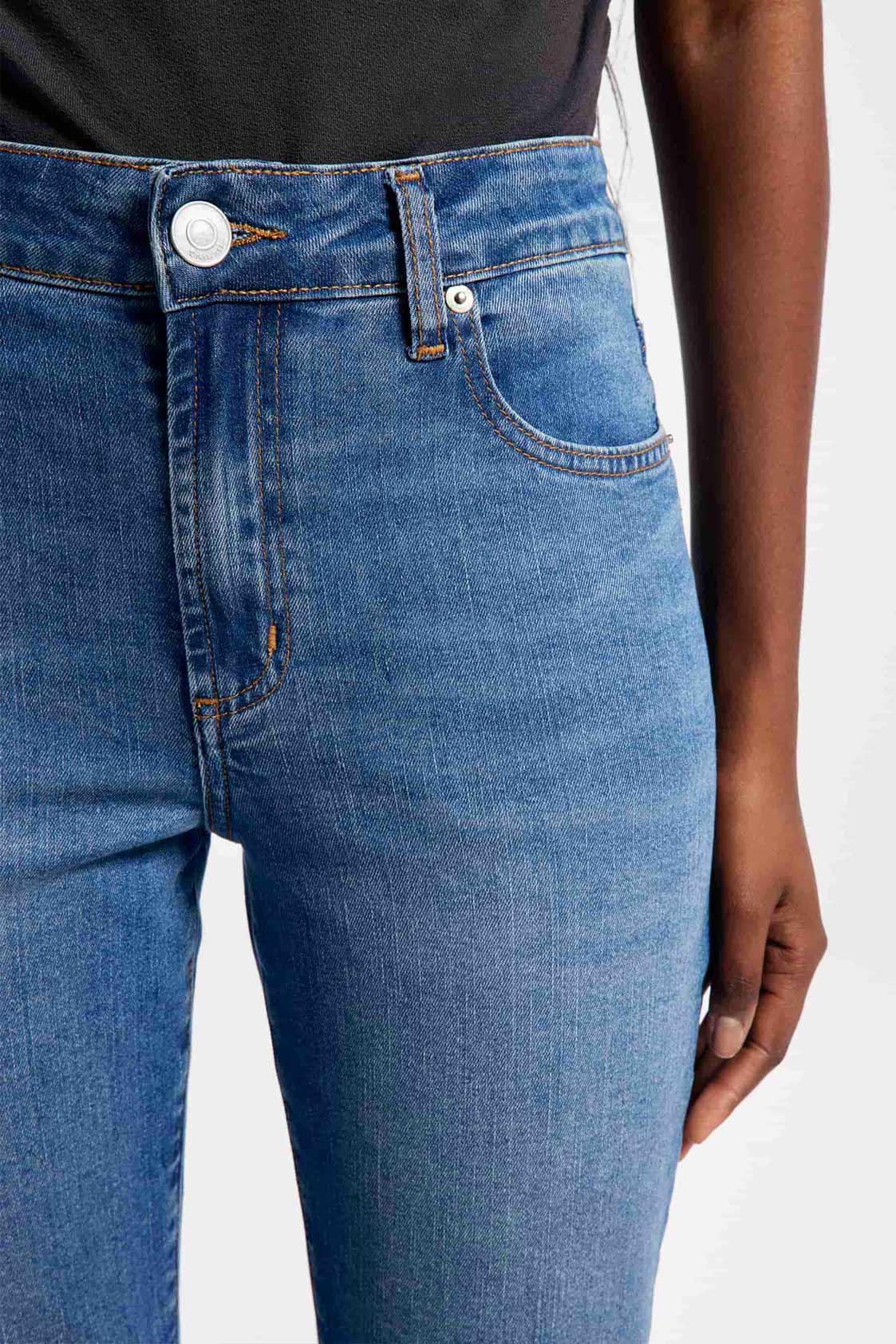 Jean Hering Básico Cintura Media Flare Petit - Azul