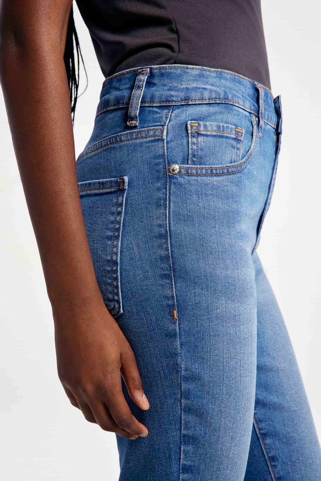 Jean Hering Básico Cintura Media Flare Petit - Azul