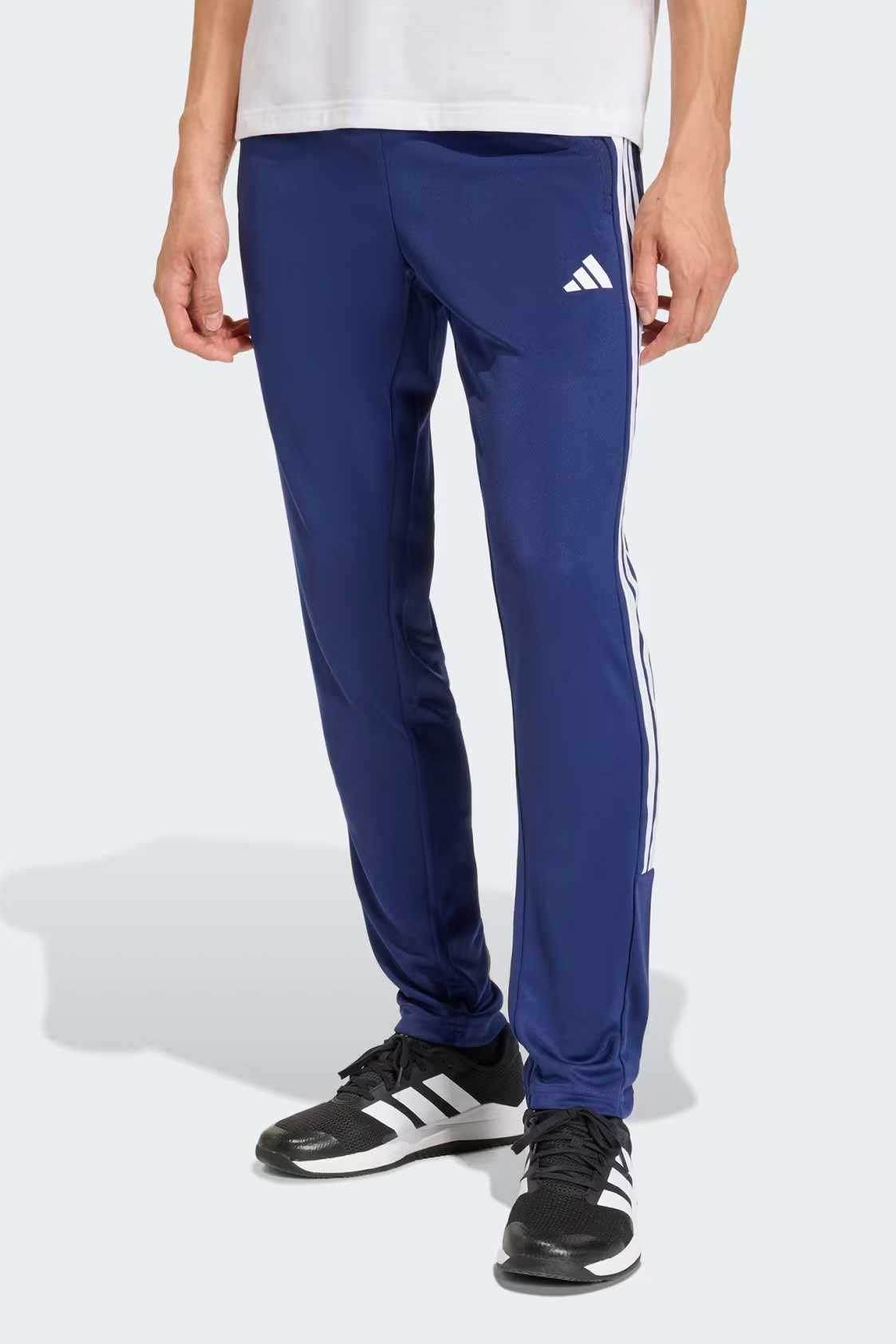 Pantalón Adidas De Entrenamiento Essentials All-Set 3 Tiras Tejido (Azul)