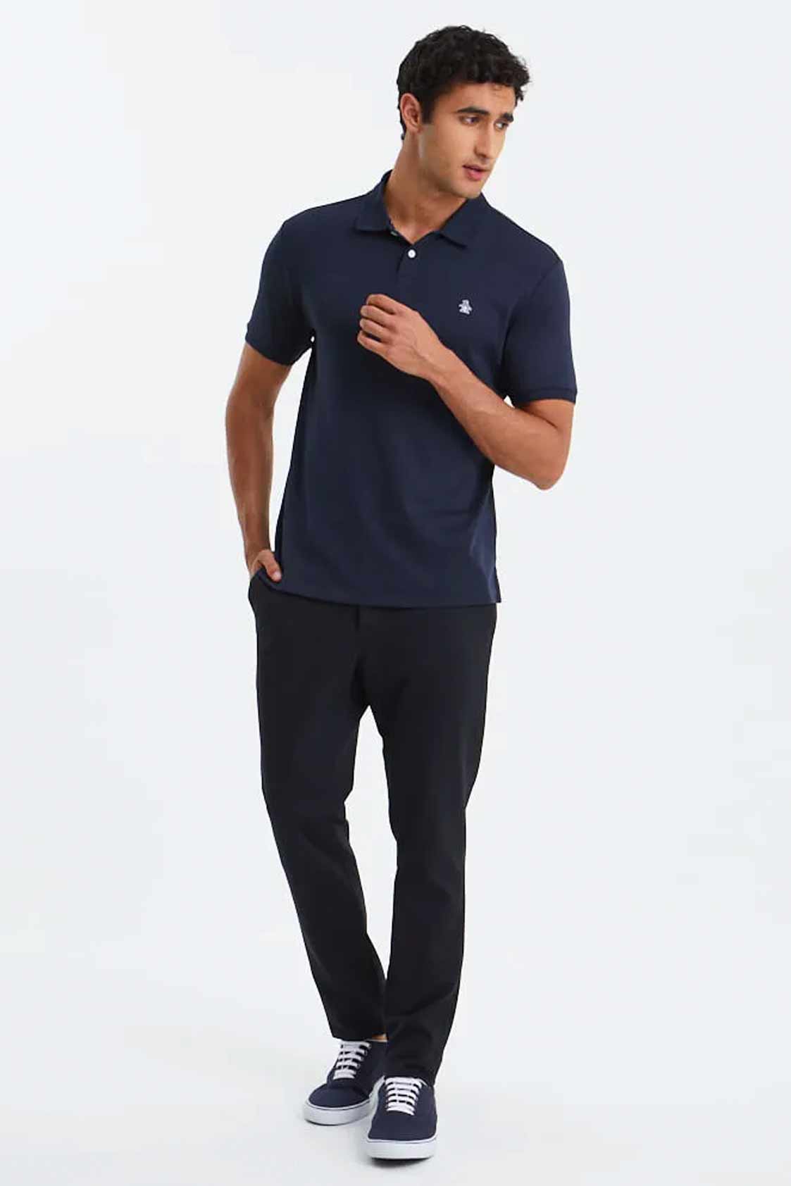 Remera Penguin interlock - Azul