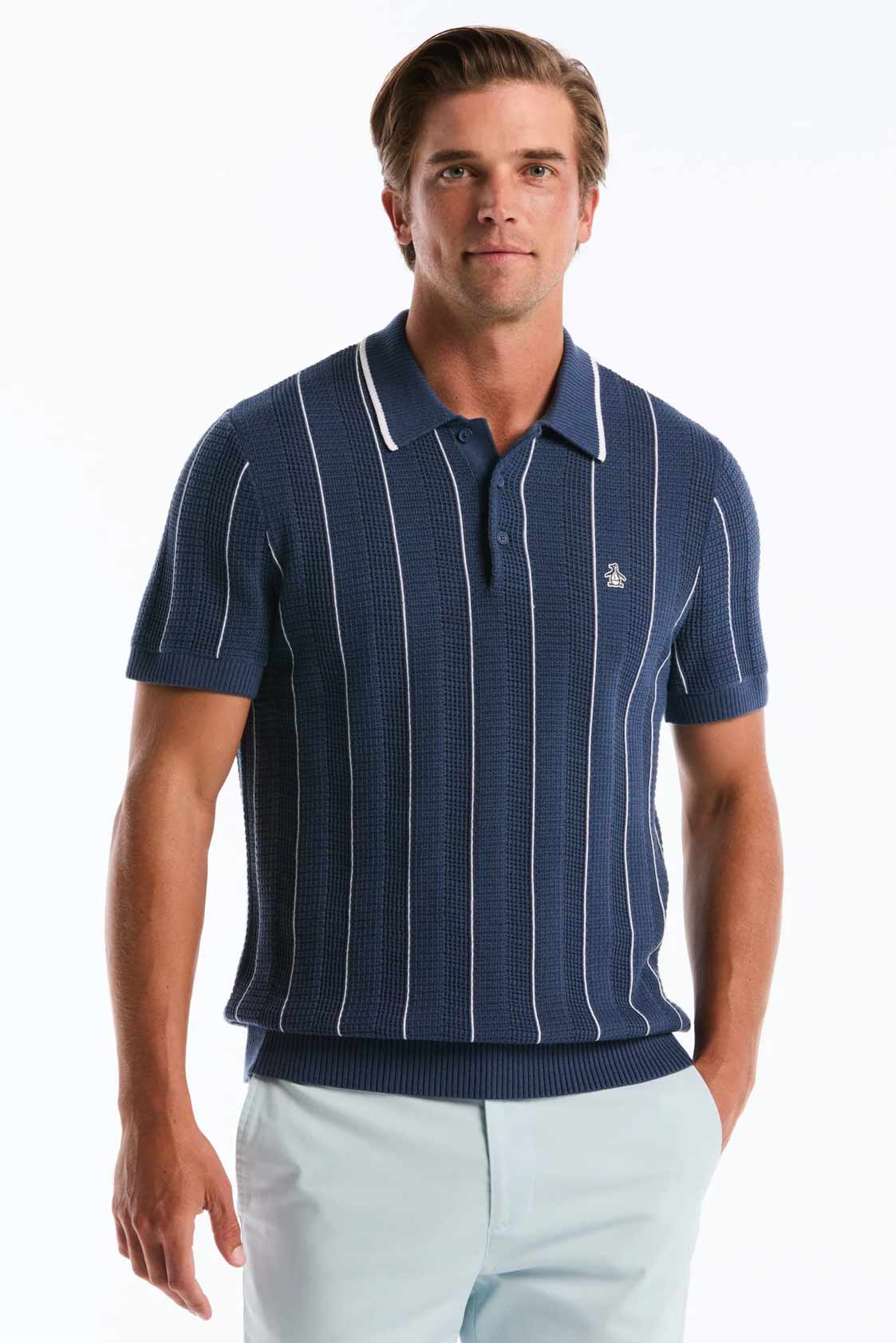 Remera Penguin Polo - Azul Rayas