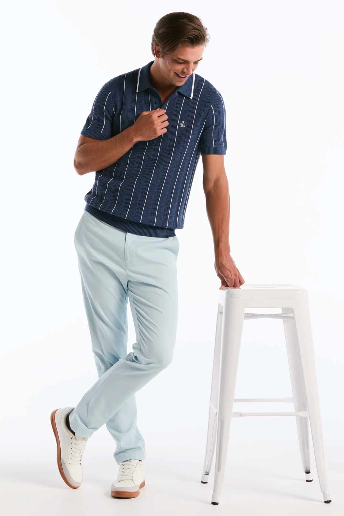 Remera Penguin Polo - Azul Rayas