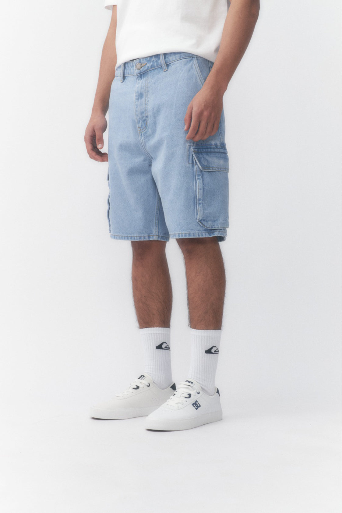 Bermuda Quiksilver Cargo Denim (Azul)