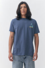 Remera Quiksilver Palm Lines (Azul)