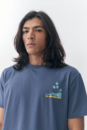 Remera Quiksilver Palm Lines (Azul)
