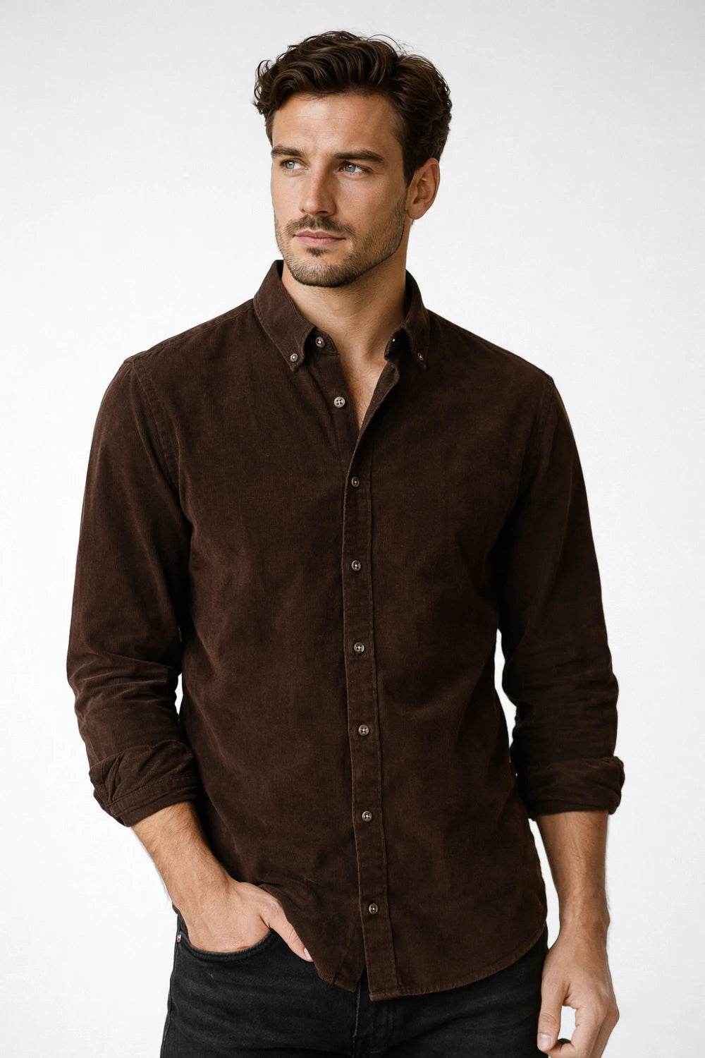 Camisa Sutra - Chocolate