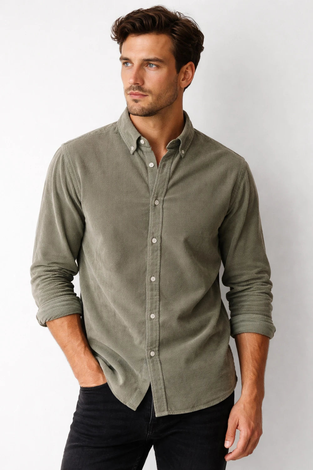 Camisa Sutra - Verde Seco