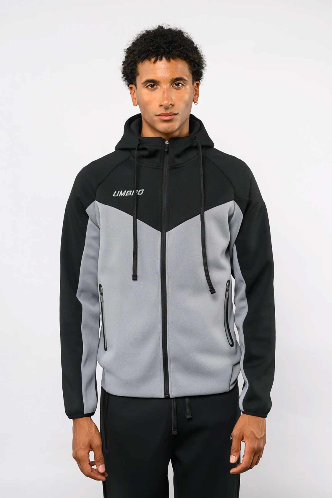 Campera Downtown Umbro Hombre - Gris/Negro