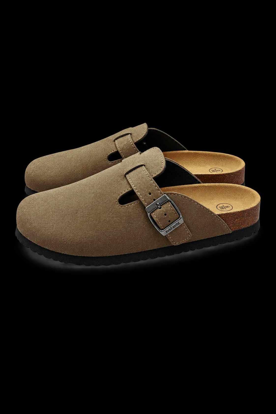 Zueco De Corcho Ecko - Dark Beige