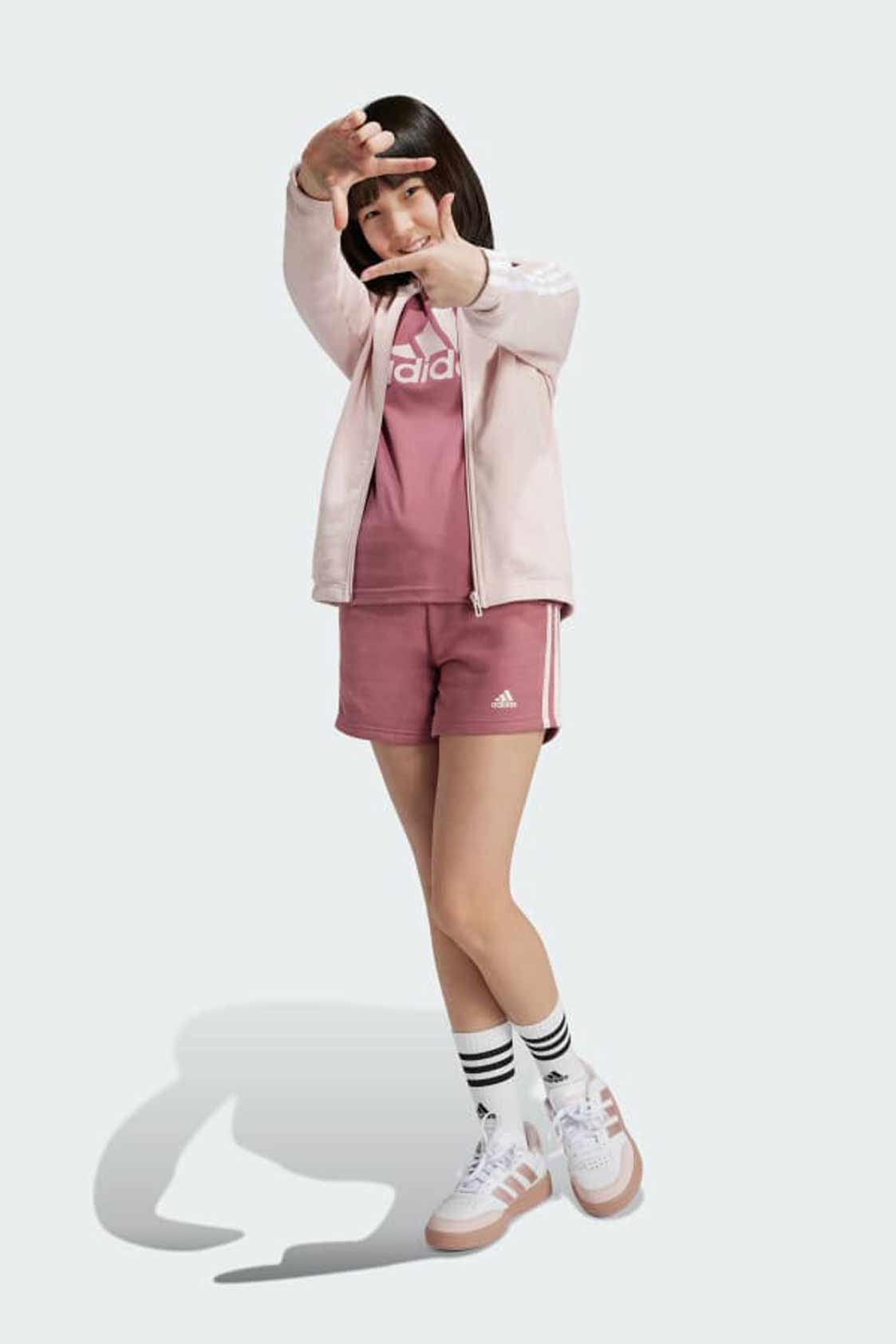 Remera Adidas Algodón Infantil - Essentials Logo Rosa