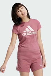 Remera Adidas Algodón Infantil - Essentials Logo Rosa