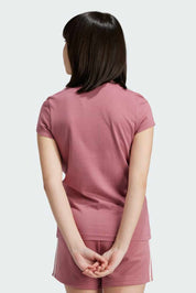 Remera Adidas Algodón Infantil - Essentials Logo Rosa