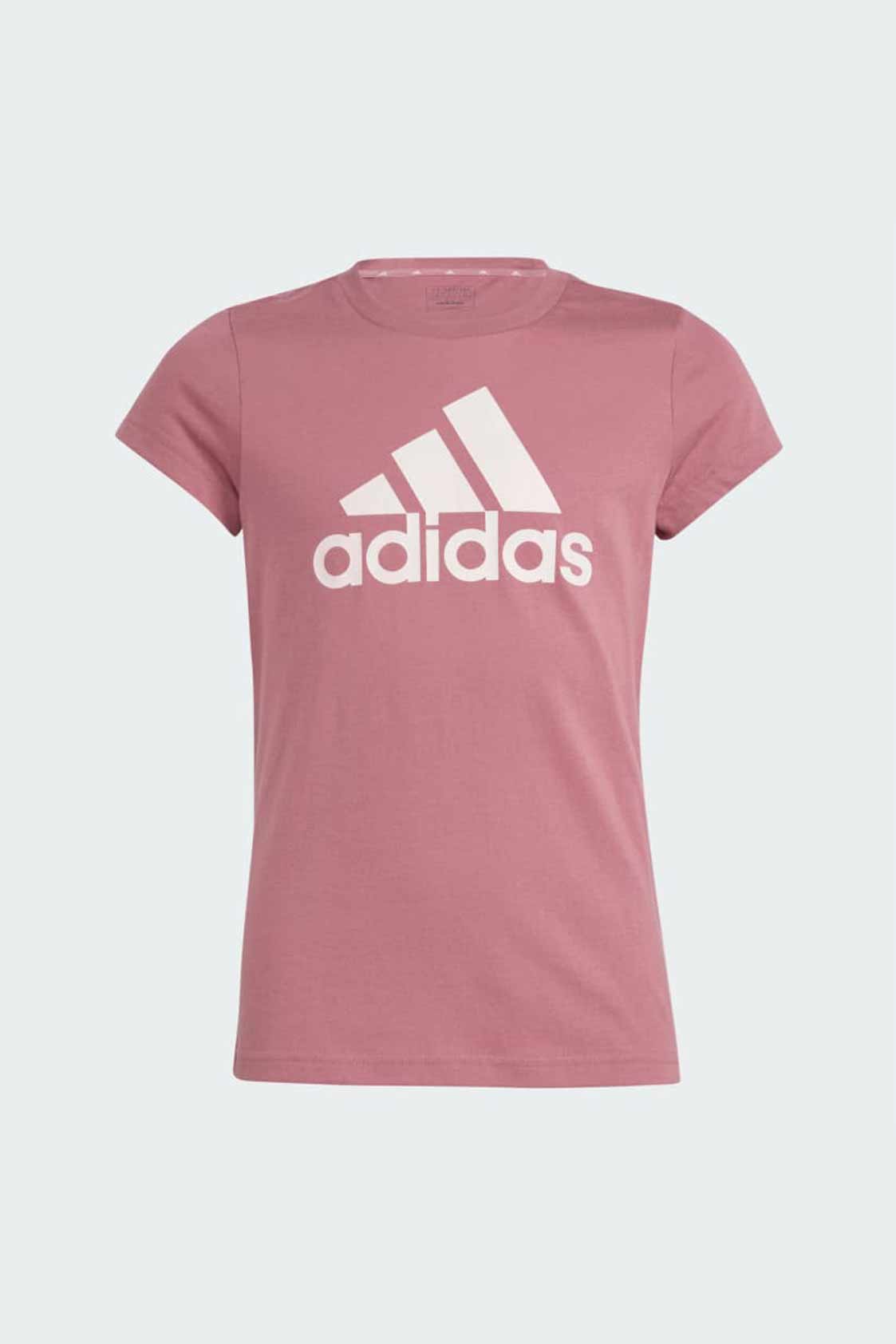 Remera Adidas Algodón Infantil - Essentials Logo Rosa