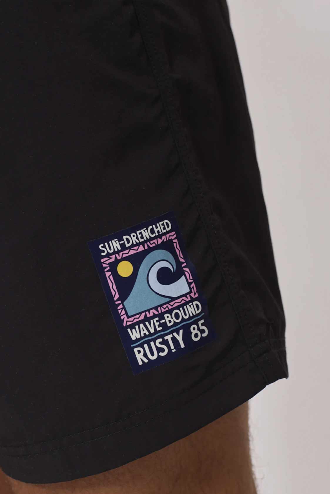 Short De Baño Lian Rusty - Negro