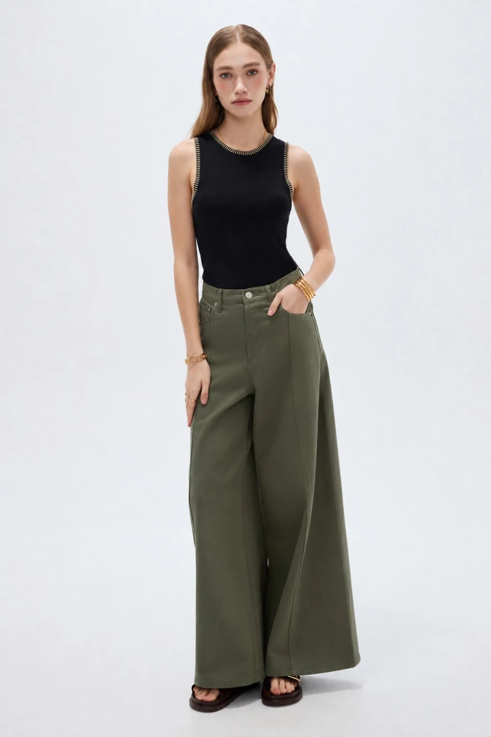 Pantalon Rennys Indian - Verde Oliva