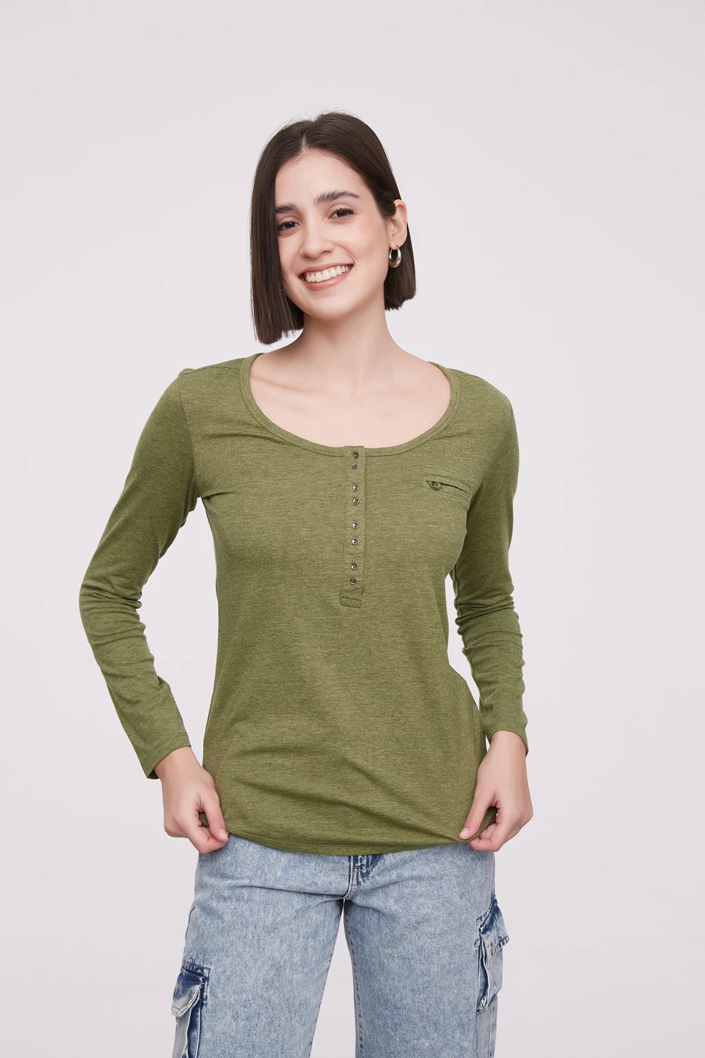 Remera Aman Indian - Oliva
