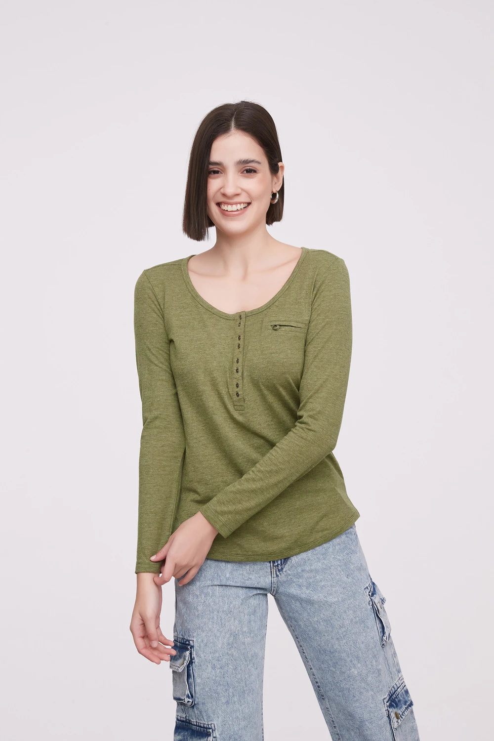 Remera Aman Indian - Oliva