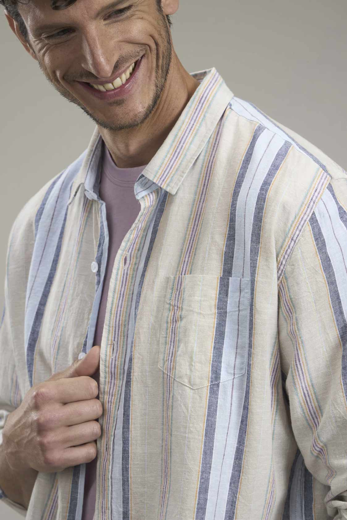 Camisa Benson & Thomas – Lino – Savannah 5.0 (Multicolor)