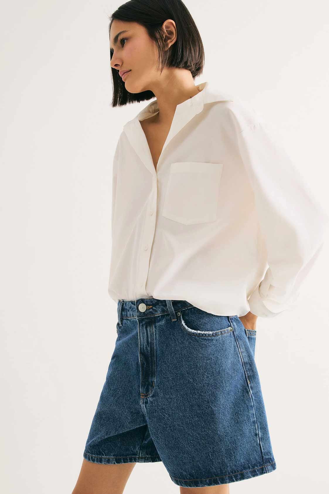 Shorts Jeans Hering Cintura Alta